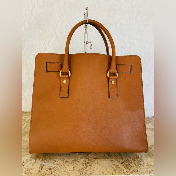 MICHAEL KORS Hamilton saddle saffiano leather shoulder bag satchel tote - Picture 2 of 9